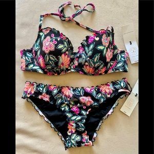 🆕 Shade & Shore Beautiful Flowered 2-piece Bikini